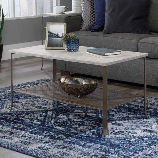 Photo of City centre wooden coffee table in champagne oak