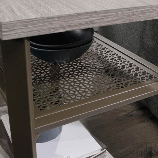 City Centre Wooden Side Table In Champagne Oak