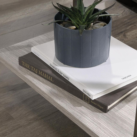 City Centre Wooden Side Table In Champagne Oak