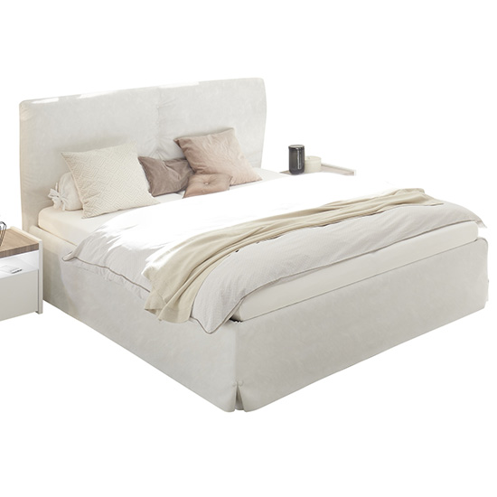 Civic Faux Leather King Size Bed In Clay Effect_2