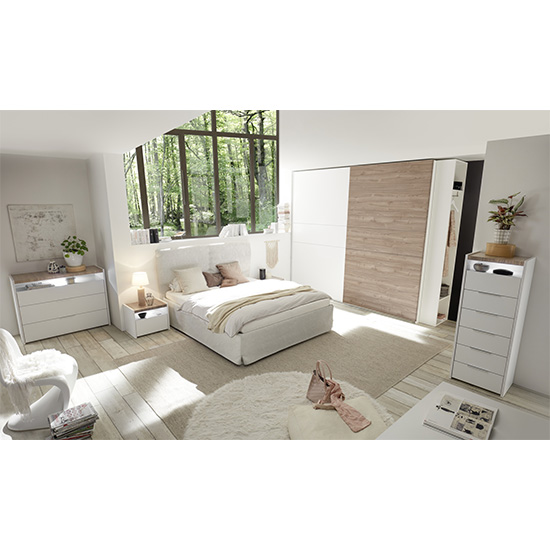 Civic Faux Leather King Size Bed In Clay Effect_3