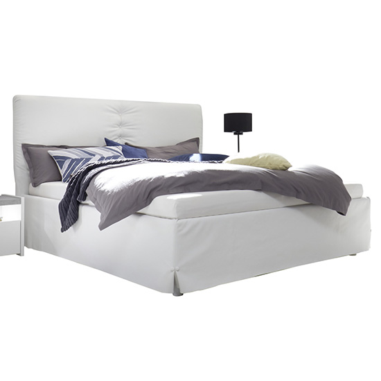 Civic Faux Leather King Size Bed In White_2