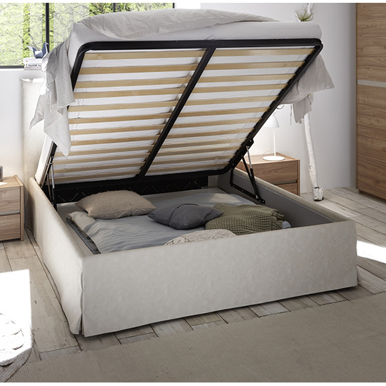Civic Faux Leather Storage Double Bed In Clay Effect_3