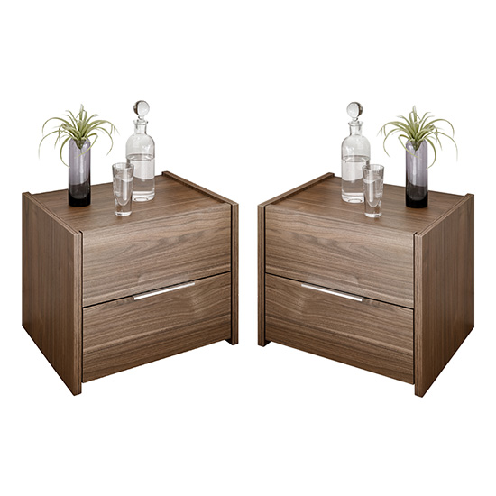Read more about Civic wooden dark walnut nightstands in pair