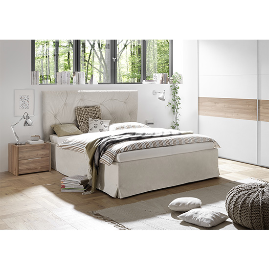 Civico Faux Leather Double Bed In Clay Effect_3