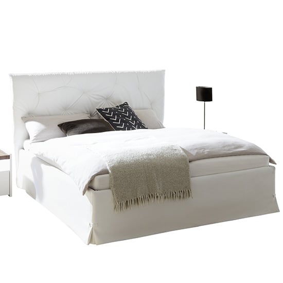 Civico Faux Leather King Size Bed In White_2
