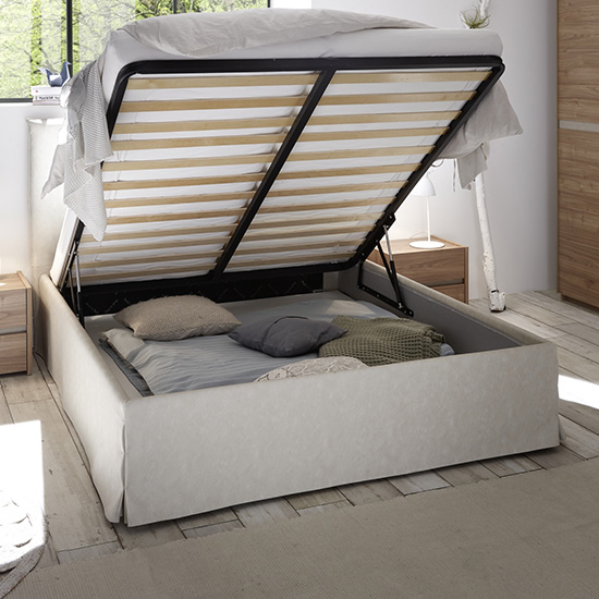 Civico Faux Leather Storage Double Bed In Clay Effect_3