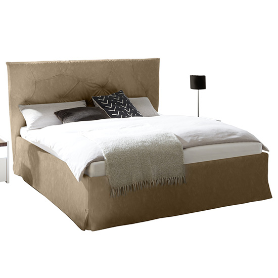 Civico Faux Leather Storage Double Bed In Tobacco Effect_2