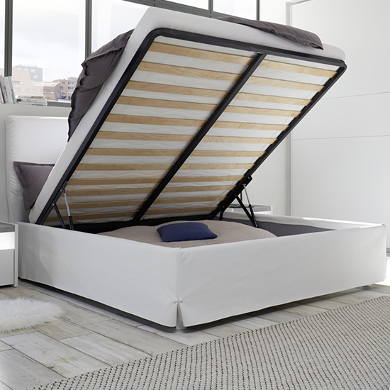Civics Faux Leather Storage Double Bed In White_3