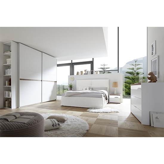 Civics Faux Leather Storage Double Bed In White_5