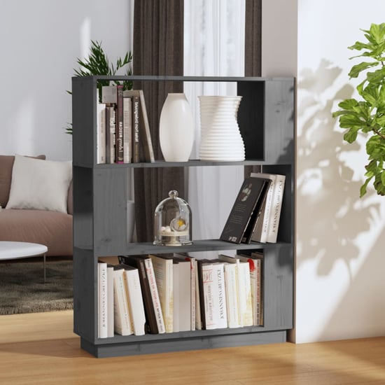 Civilla Pinewood Bookcase And Room Divider In Grey_2