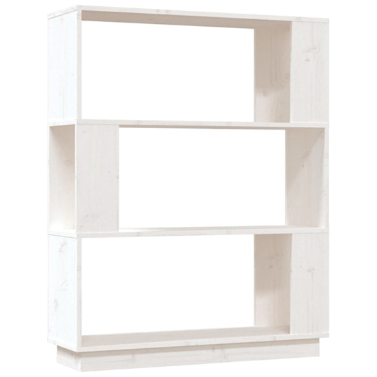 Civilla Pinewood Bookcase And Room Divider In White