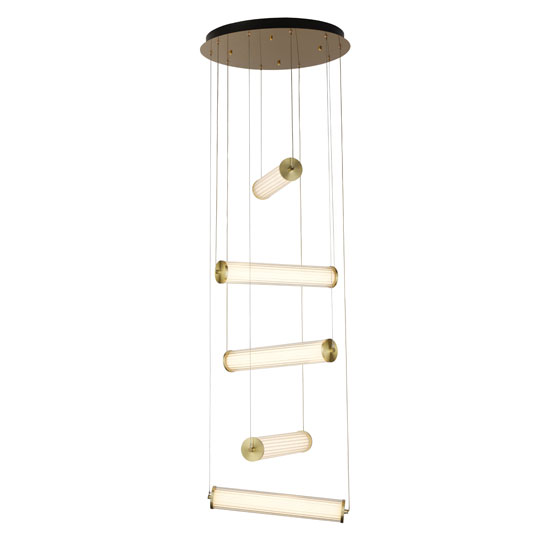 Read more about Clamp led 5 pendant light in gold