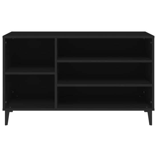 Clanton Wooden Shoe Storage Bench In Black Furniture in Fashion