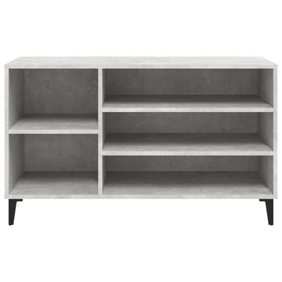 Clanton Wooden Shoe Storage Bench In Concrete Effect