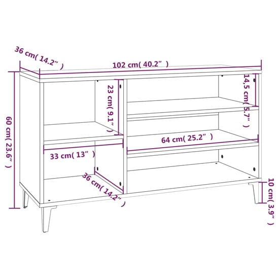 Clanton Wooden Shoe Storage Bench In Grey Sonoma Oak