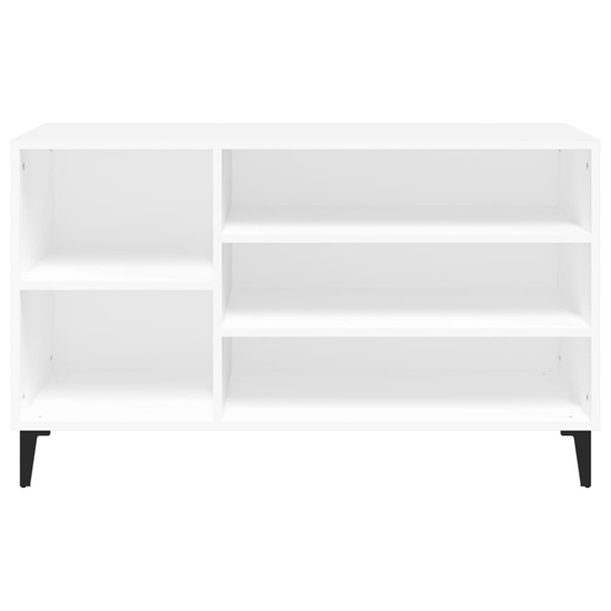 Clanton Wooden Shoe Storage Bench In White Furniture in Fashion