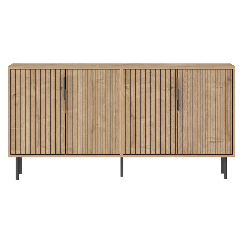 Clara Wooden Sideboard with 4 Doors in Sapphire Oak
