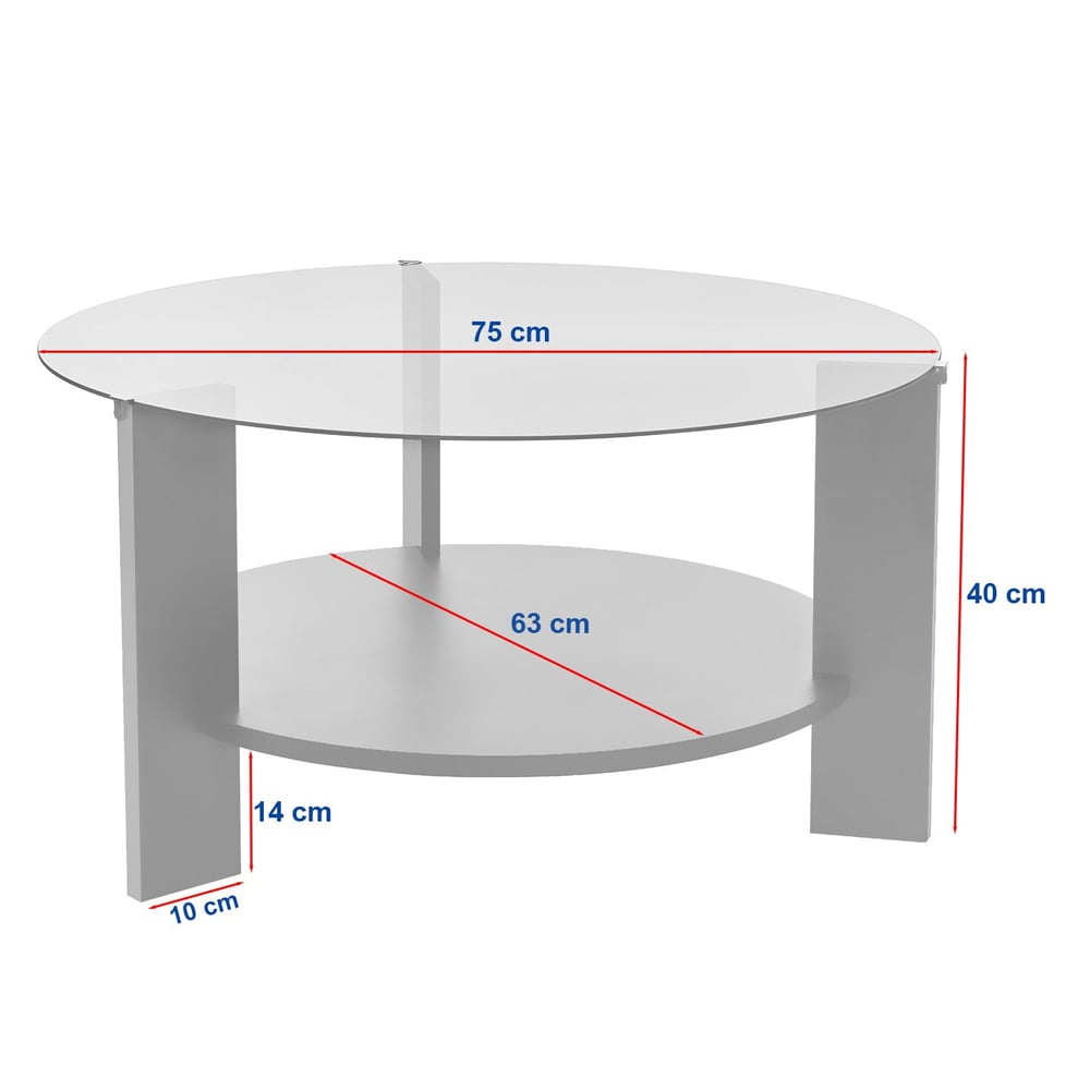 Clarae Clear Tempered Glass Coffee Table with Walnut Wooden Base
