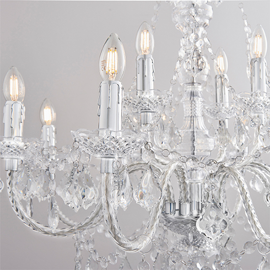 Clarence 12 Lights Ceiling Pendant Light In Polished Chrome