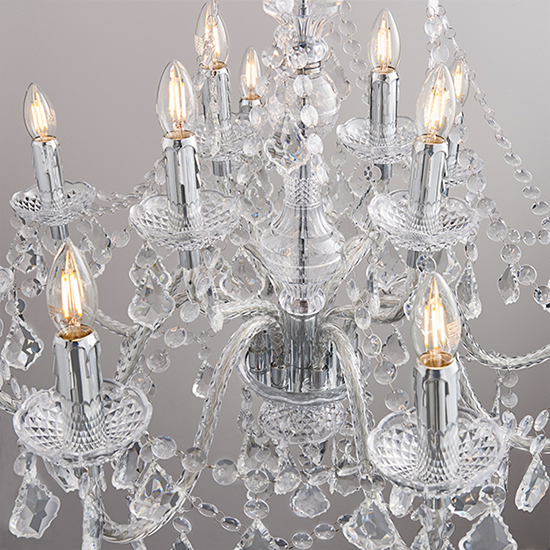 Clarence 12 Lights Ceiling Pendant Light In Polished Chrome