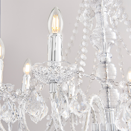 Clarence 8 Lights Ceiling Pendant Light In Polished Chrome