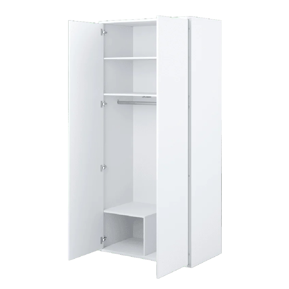 Clarion High Gloss Wardrobe With 2 Doors In White