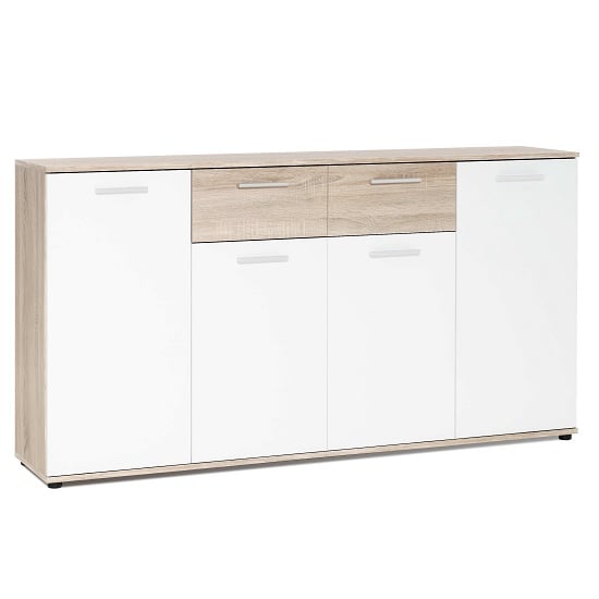Clarion Wooden Sideboard In Sonoma Oak Effect And White