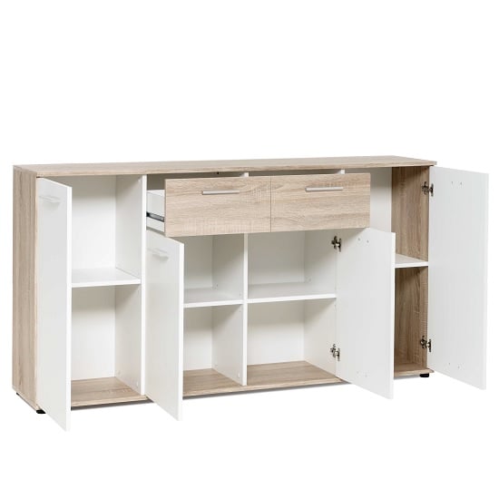 Clarion Wooden Sideboard In Sonoma Oak Effect And White_2
