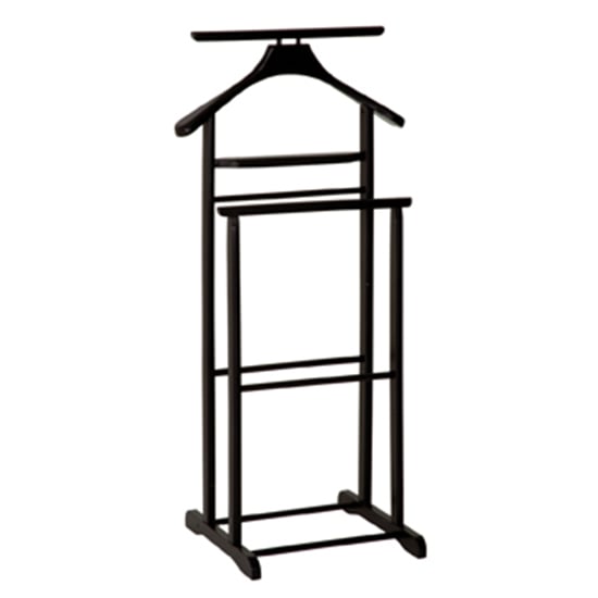 Photo of Clarkdale wooden valet stand in black