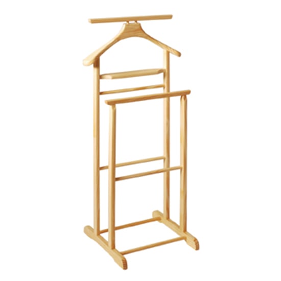 Product photograph of Clarkdale Wooden Valet Stand In Natural from Furniture in Fashion