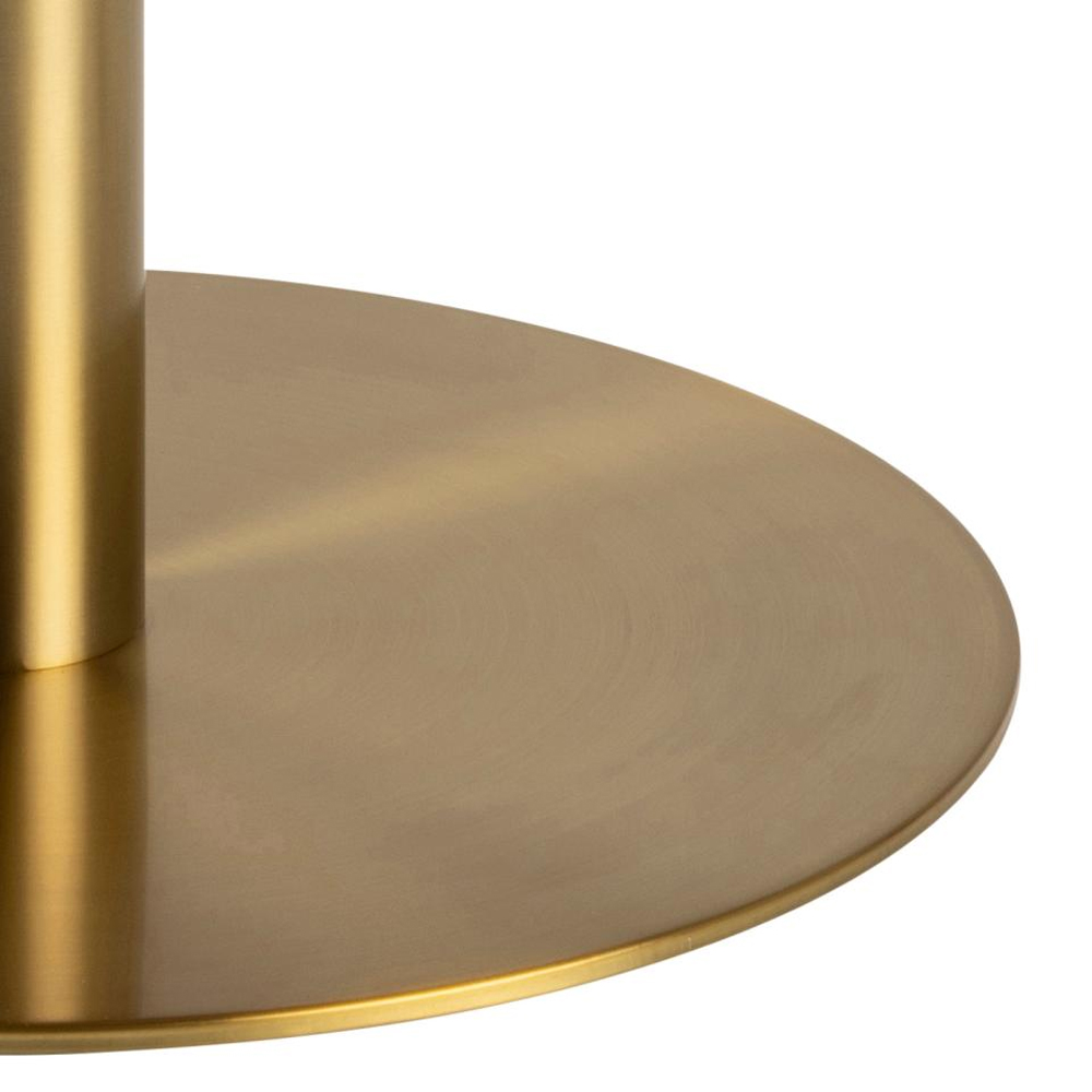 Clarkston Marble Coffee Table With Gold Base In White Guangxi