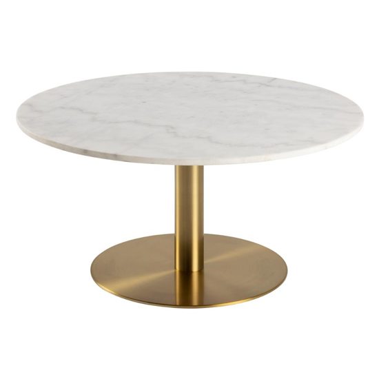 Read more about Clarkston round marble coffee table in guangxi white