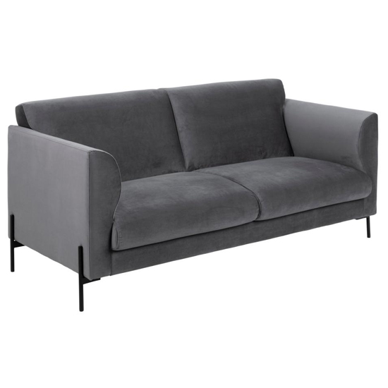 Read more about Clarksville fabric 2 seater sofa in dark grey