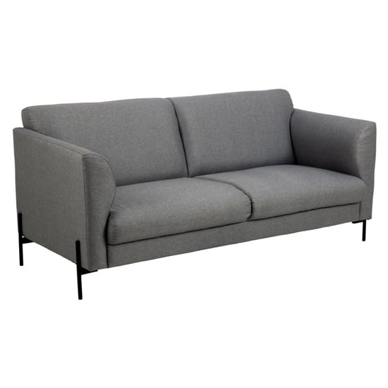 Clarksville Fabric 2 Seater Sofa In Light Grey_1