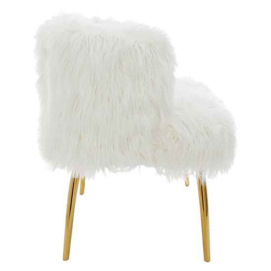 Clarox Upholstered Faux Fur 2 Seater Sofa In White_3