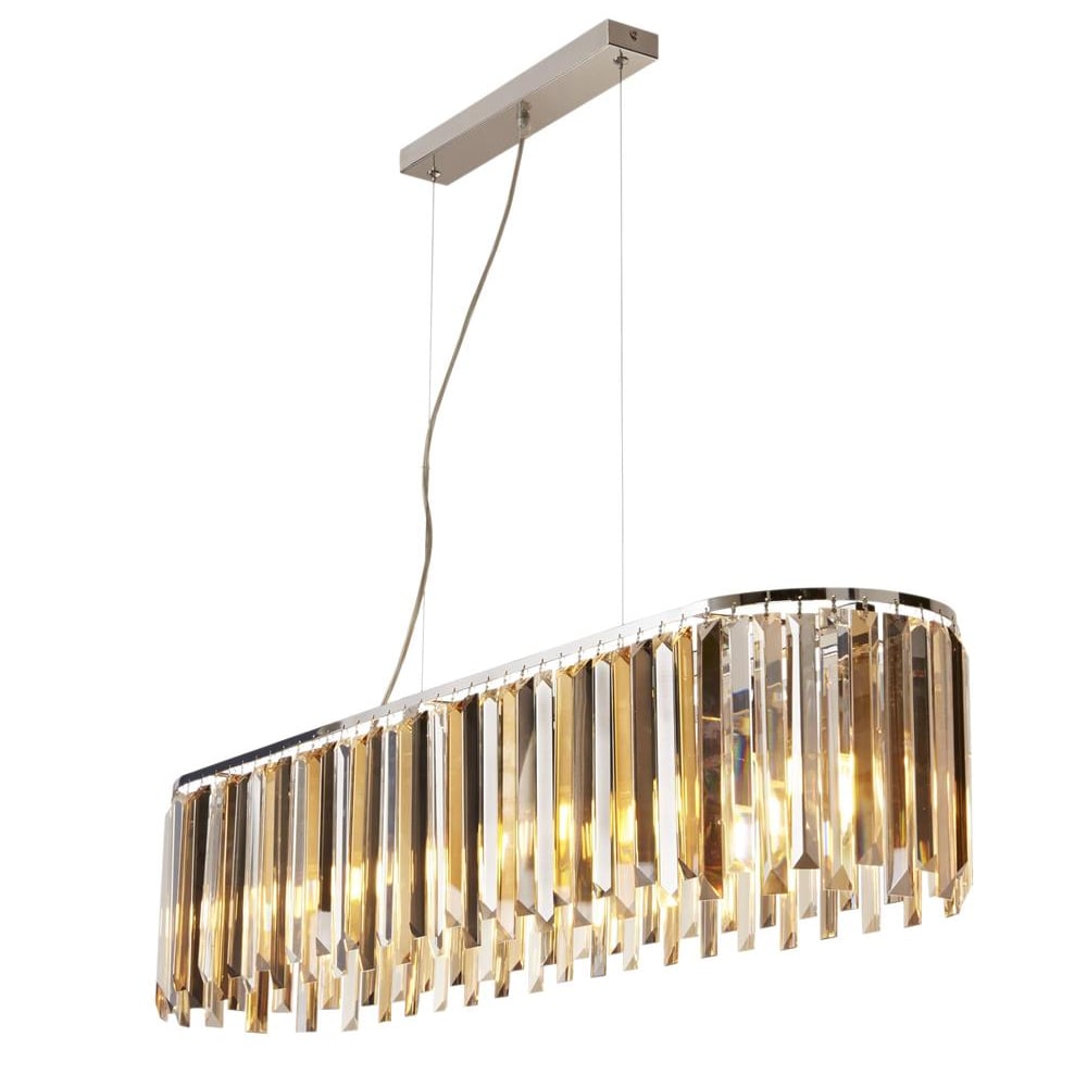 Read more about Clarrisa 8 light crystal drops pendant light in chrome