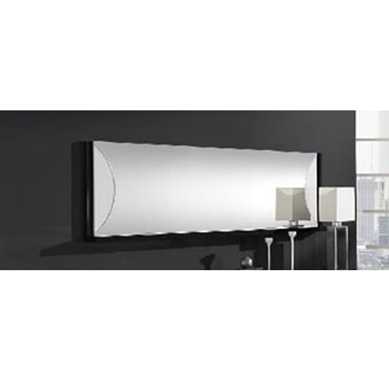 Read more about Clarus wall mirror rectangular in white and black gloss lacquer