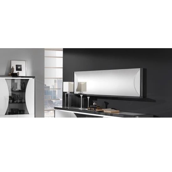 Read more about Clarus wall mirror rectangular in white and grey gloss lacquer
