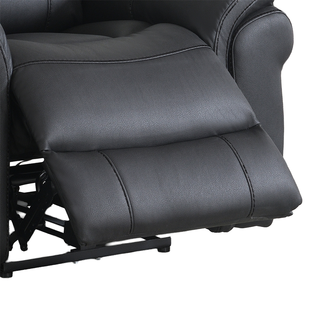 Claton Fabric Electric Recliner Sofa Suite in Black