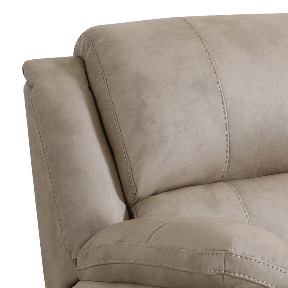 Claton Fabric Electric Recliner 1 Seater Sofa in Stone