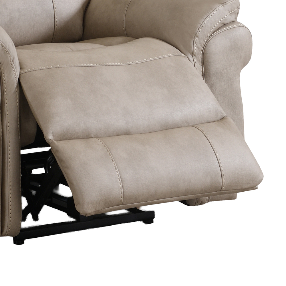 Claton Fabric Electric Recliner 1 Seater Sofa in Stone