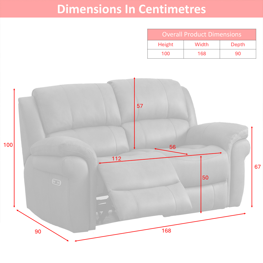 Claton Fabric Electric Recliner Sofa Suite in Black