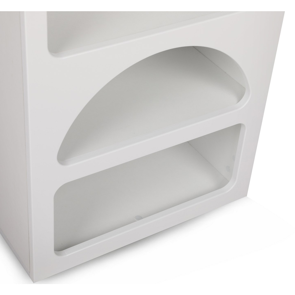 Clavero Wooden Display Unit with 5 Shelves in White