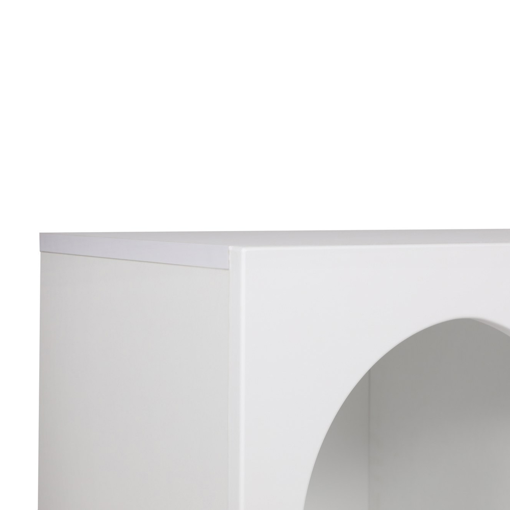 Clavero Wooden Display Unit with 6 Shelves in White