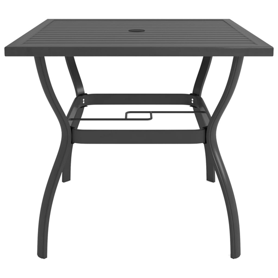 Clayton Small Steel 3 Piece Garden Dining Set In Anthracite