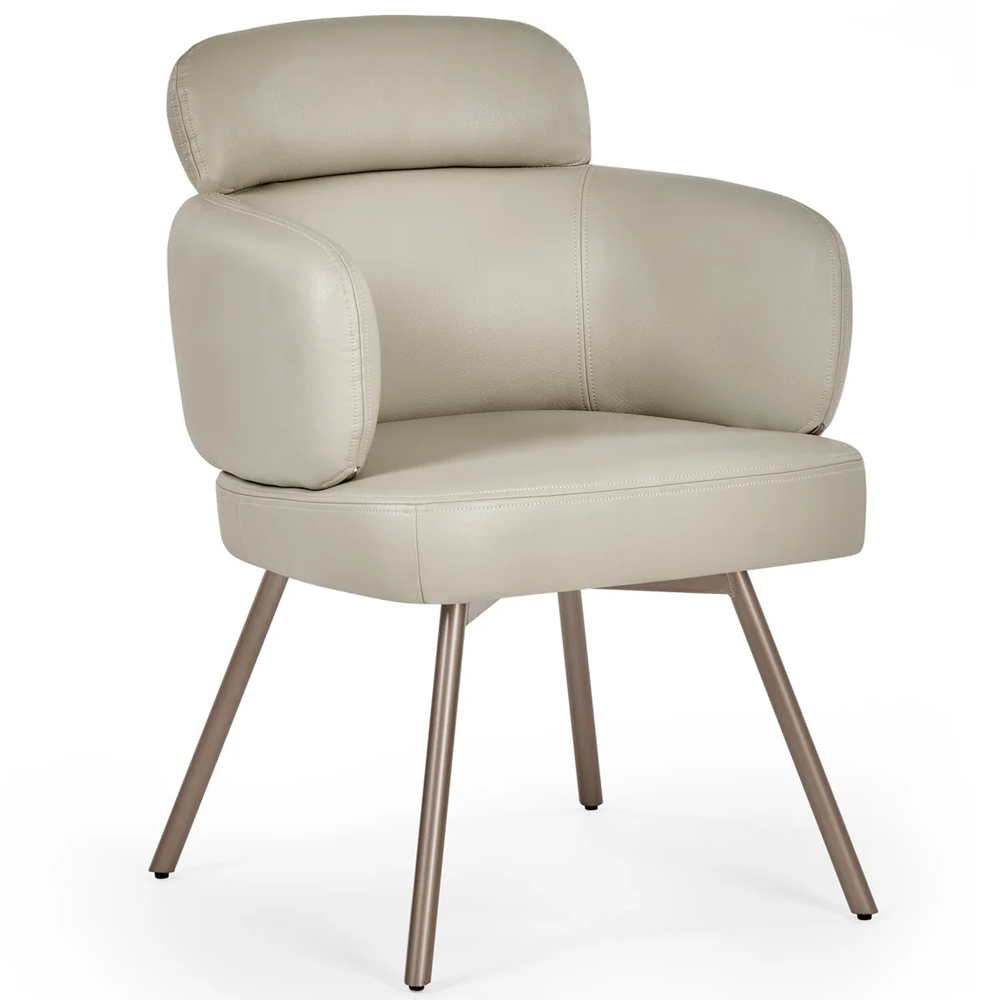 Cleburne Beige Faux Leather Dining Chairs - Pair