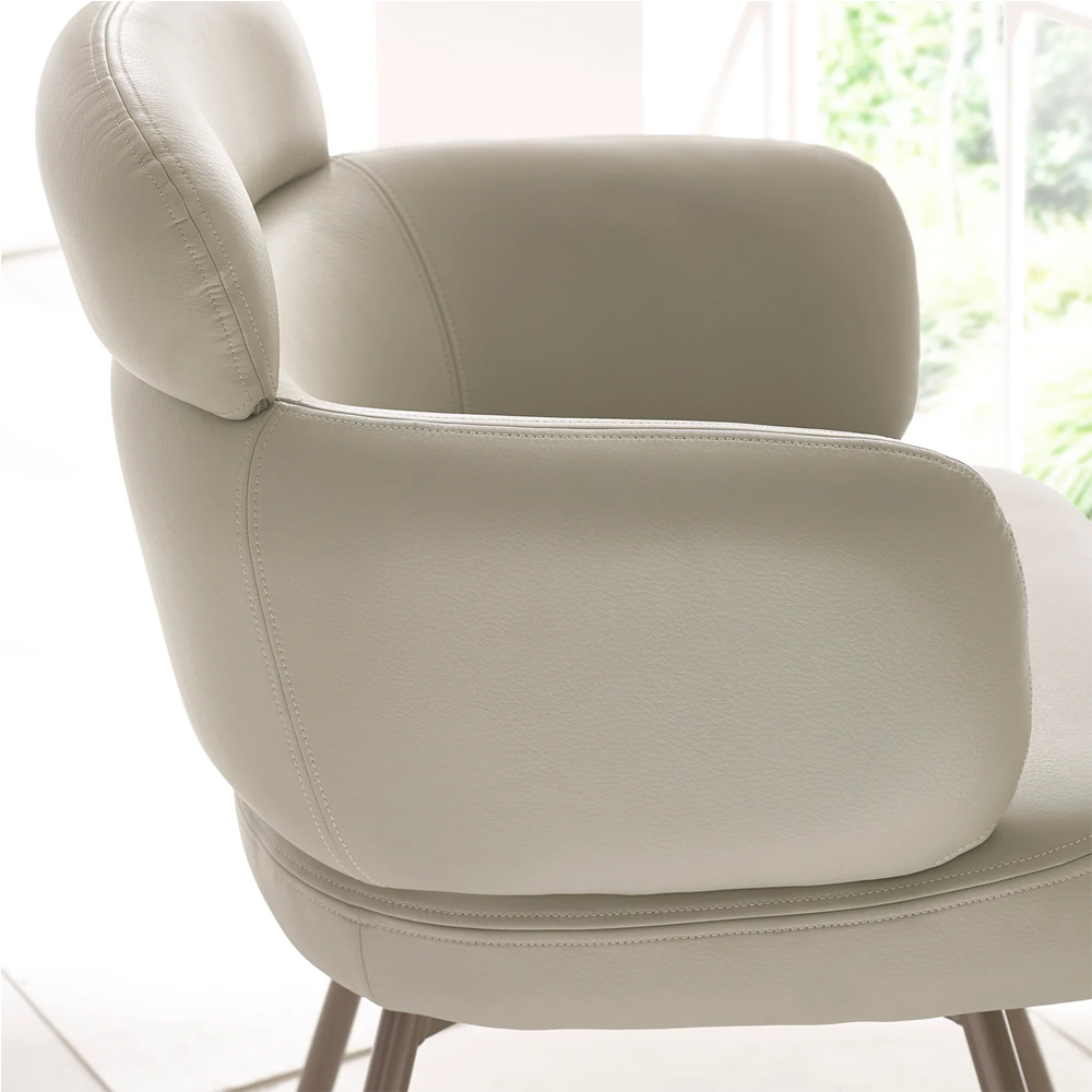 Cleburne Beige Faux Leather Dining Chairs - Pair