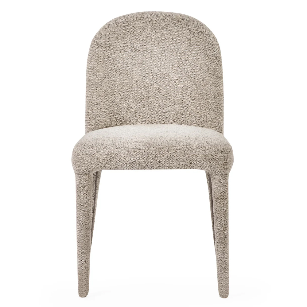 Cleburne Brown Smoked Bubble Glass Top Dining Table With Hinckley 6 Beige Chairs