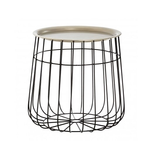 Clemence Modern Side Table In Silver And Black Furniture in Fashion